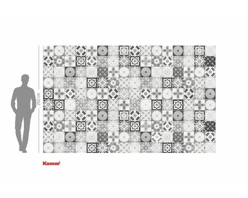 Fototapeta se vzorem dlaždic a výškou 250 centimetrů