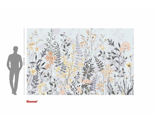 Fototapeta Komar s květinovým vzorem a výškou 250 cm