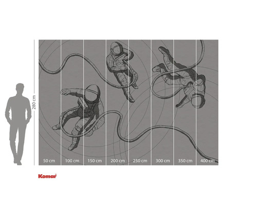 Ilustrace fototapety s astronauty ve vesmíru