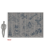 Fototapeta Komar s ilustracemi kosmických lodí a vysvětlivkami