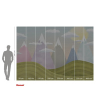 Foto tapeta s horským motivem, výška 280 cm a šířka 400 cm