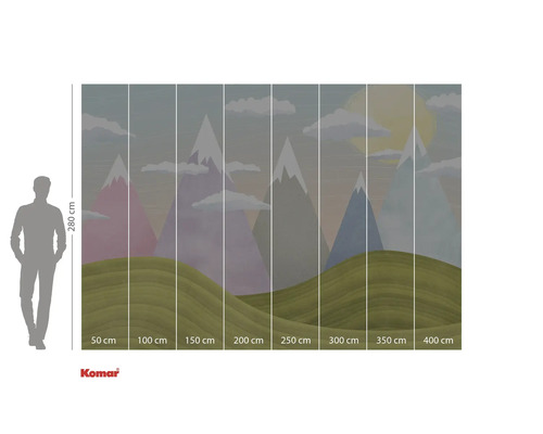 Foto tapeta s horským motivem, výška 280 cm a šířka 400 cm