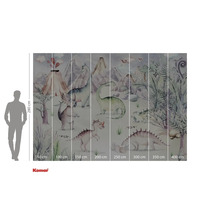 Fototapeta s motivem dinosaurů a sopečné krajiny