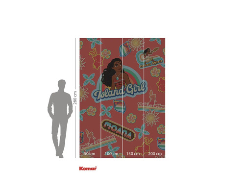 Fototapeta s motivy z filmu Vaiana a údaji o velikosti