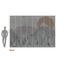 Fototapeta s motivem lesa, hor a slunce, 280 x 400 cm