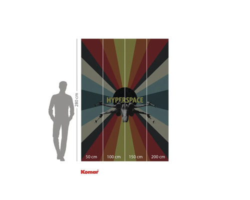 Komar Hyperspace fototapeta, 280 cm vysoká, s motivem vesmírné lodi