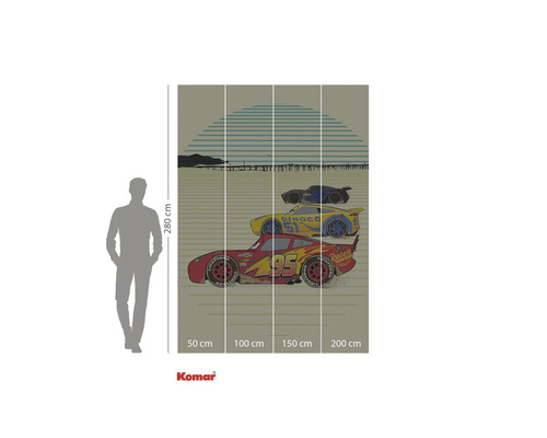 Komar Cars fototapeta s motivem automobilů a údaji o velikosti