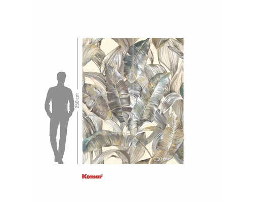 Fototapeta Komar s motivem tropických listů, výška 250 cm a šířka 200 cm