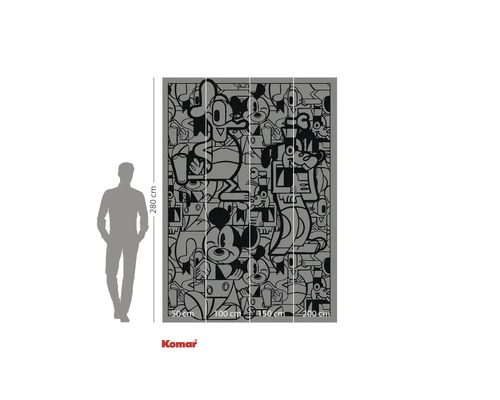 Fototapeta s komiksovými motivy Mickey Mouse, kačera Donalda a Goofyho