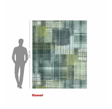 Komar fototapeta s abstraktním kostkovaným vzorem a údaji o velikosti