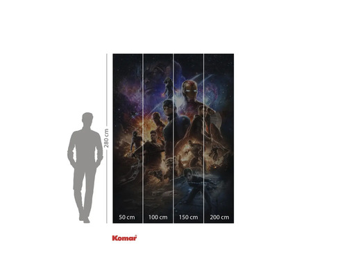 Nástěnná malba Komar s motivem Avengers a rozměry