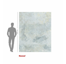 Komar fototapeta s geometrickým vzorem a údaji o velikosti.