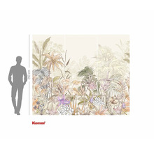 Fototapeta Komar s motivy džungle a různými rostlinami