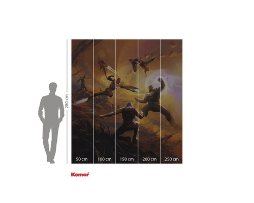 Nástěnná malba Avengers o rozměrech 280 x 350 centimetrů