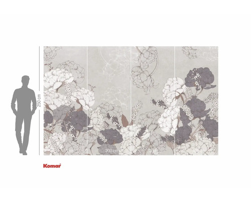 Nástěnná malba s květinovým vzorem pro dekoraci stěn