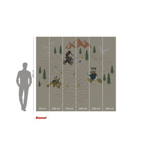 Fototapeta s postavičkami Disney Mickey Mouse, Kačer Donald a Pluto na turistické mapě