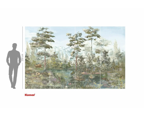 Fototapeta s motivem lesního jezera a rozměry