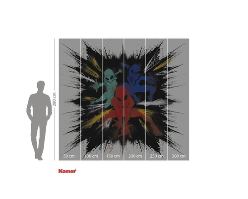 Fototapeta s motivem Spider-Mana a údaji o velikosti