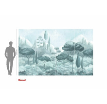 Fototapeta s lesní krajinou a údaji o velikosti