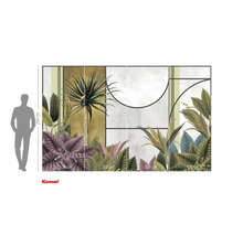 Foto tapeta s rostlinnými motivy a výškovou indikací