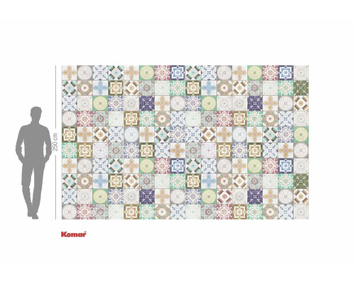 Fototapeta se vzorem dlaždic a výškou 250 cm