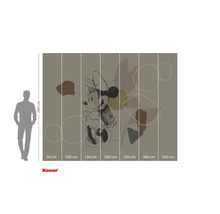 Fototapeta s Minnie Mouse a abstraktními tvary, rozměr 350 x 280 centimetrů