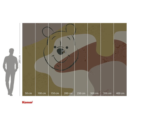 Komar fototapeta s motivem Medvídka Pú a rozměry.