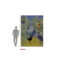 Komar vliesová tapeta s květinovými a ptačími motivy, 280x200 cm