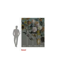 Foto tapeta s květinovým motivem, skládající se ze čtyř částí, pro dekoraci stěn