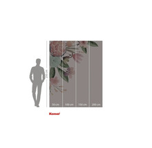 Komar fototapeta s květinovým vzorem a údaji o velikosti.