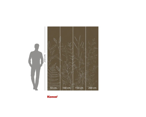 Fototapeta Komar s rostlinnými motivy, výška 250 cm a šířka 200 cm