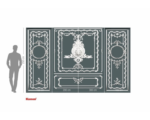 Foto tapeta s klasickým ornamentálním vzorem a údaji o velikosti