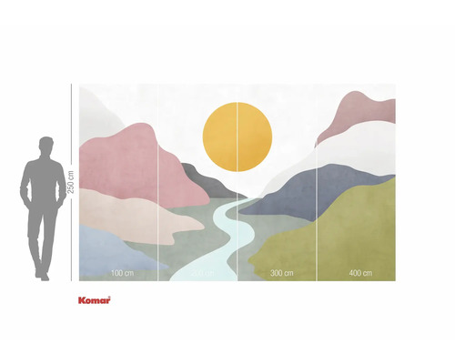 Foto tapeta s motivem abstraktní horské krajiny a rozměry