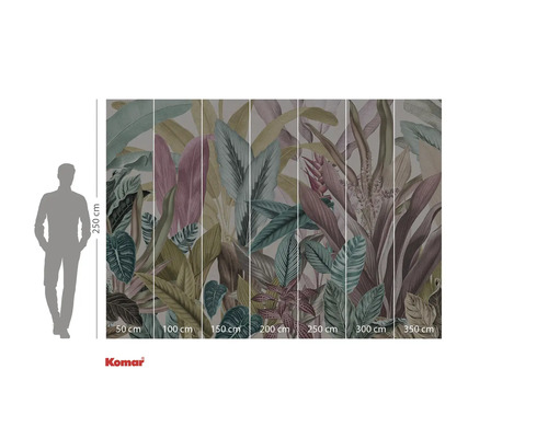 Fototapeta s rostlinným motivem a údaji o velikosti