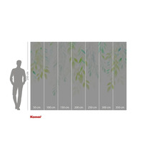 Fototapeta s motivem listů a rozměry.