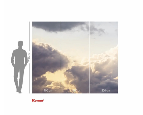 Fototapeta s motivem oblaků a údaji o velikosti