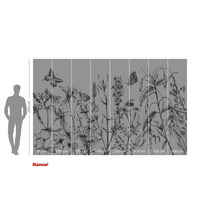 Fototapeta s květinami a motýly