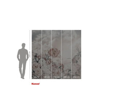 Foto tapeta s květinovým vzorem a oblačnou oblohou