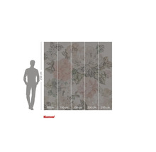 Fototapeta s květinovým vzorem a údaji o velikosti