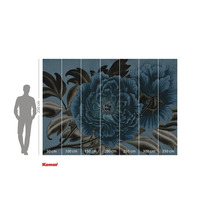 Tapeta s květinovým vzorem a údaji o velikosti