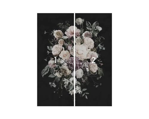 Květinová fototapeta, dvoudílná