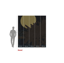 Fototapeta Komar s rostlinným motivem, měsícem a údaji o velikosti