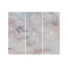 Třídílná fototapeta s motivem oblaků