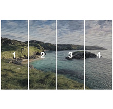 Dekorativní nástěnný obraz s pobřežní krajinou ve čtyřech různých pohledech