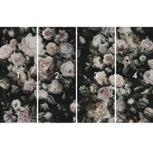 Čtyřdílná fototapeta s květinovým motivem