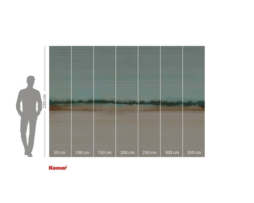 Fototapeta s abstraktním krajinným motivem a údaji o velikosti.