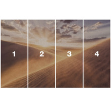 Čtyřdílná zástěna s motivem pouště