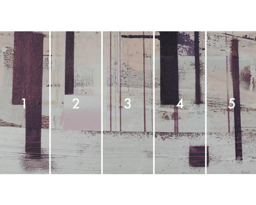 Vícedílný nástěnný obraz s abstraktními tvary