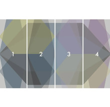 Čtyřdílný geometrický vzor pro nástěnné dekorace