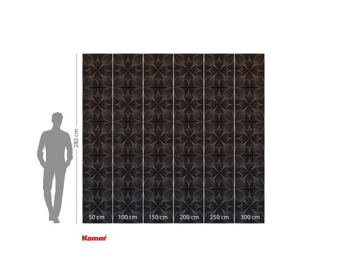 Fototapeta s geometrickým vzorem, výška 280 cm, různé šířky